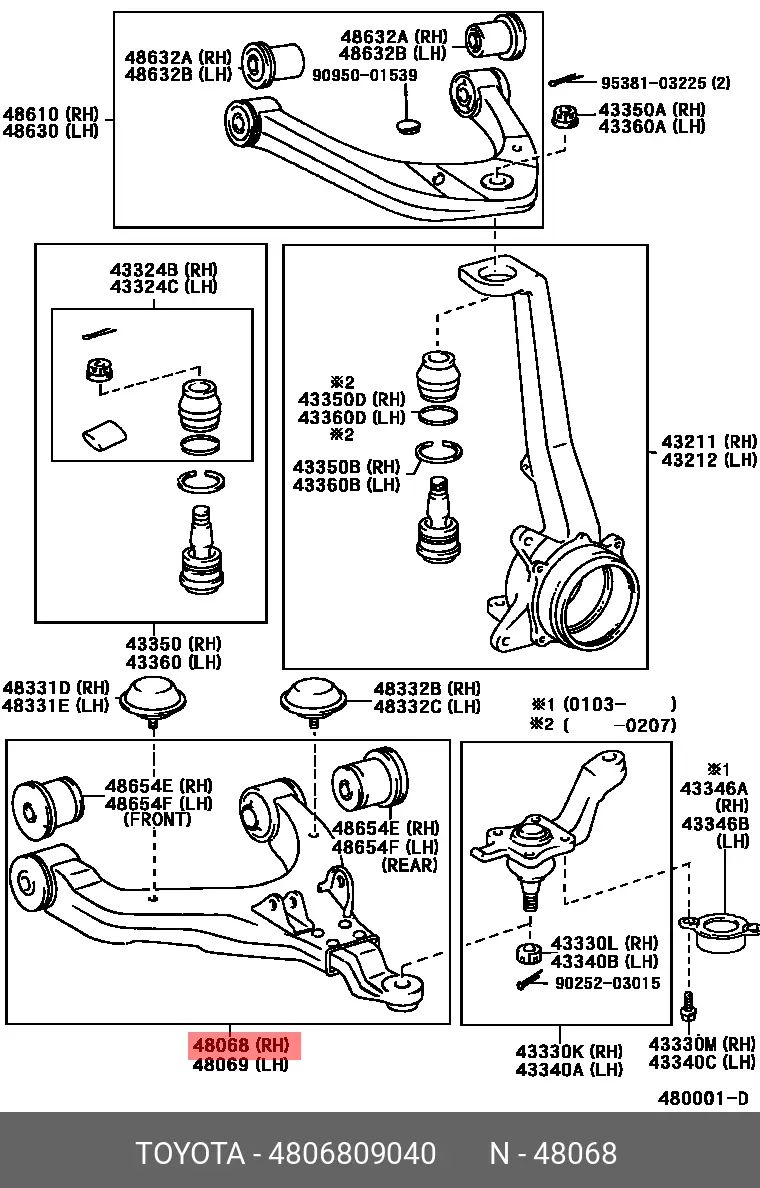 TOYOTA 48068-09040
